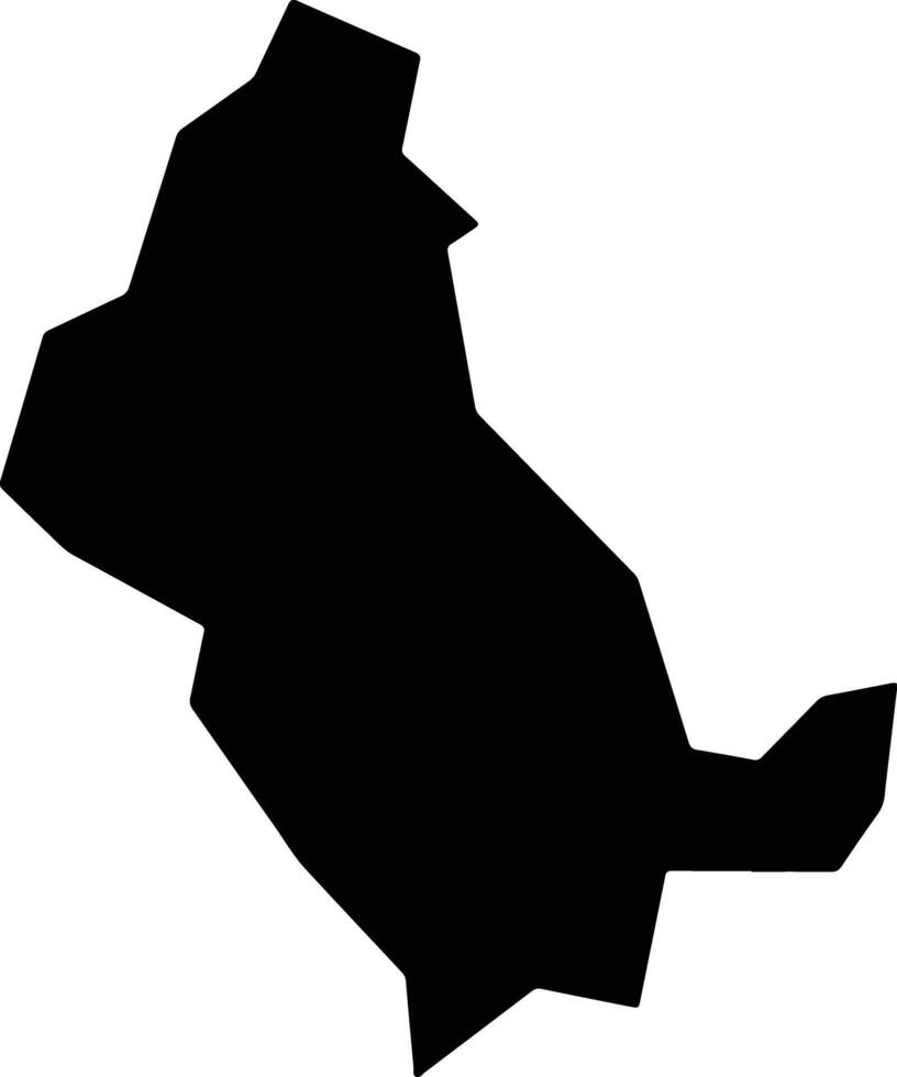Atakunmosa West Nigeria silhouette map vector