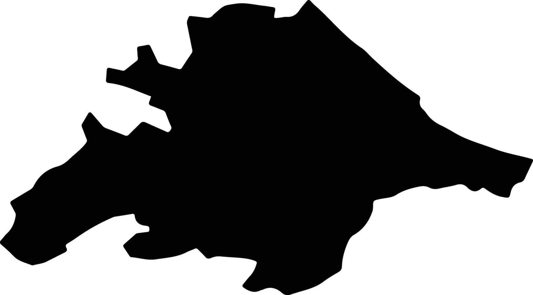 Atakum Turkey silhouette map vector