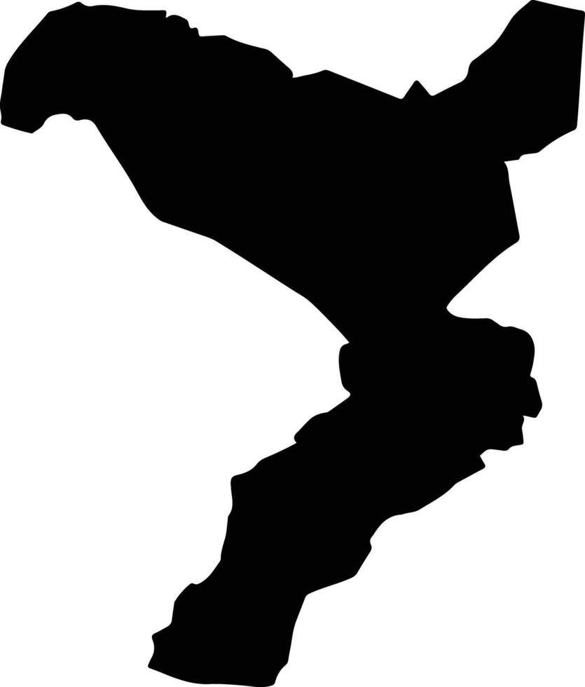 Atlixtac Mexico silhouette map vector