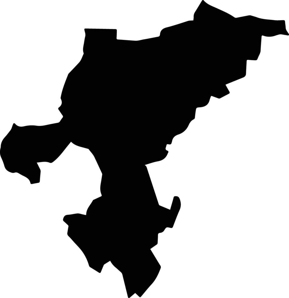 Atotonilco de Tula Mexico silhouette map vector