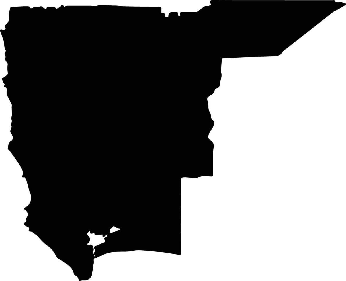 Augusta Margaret River Australia silhouette map vector