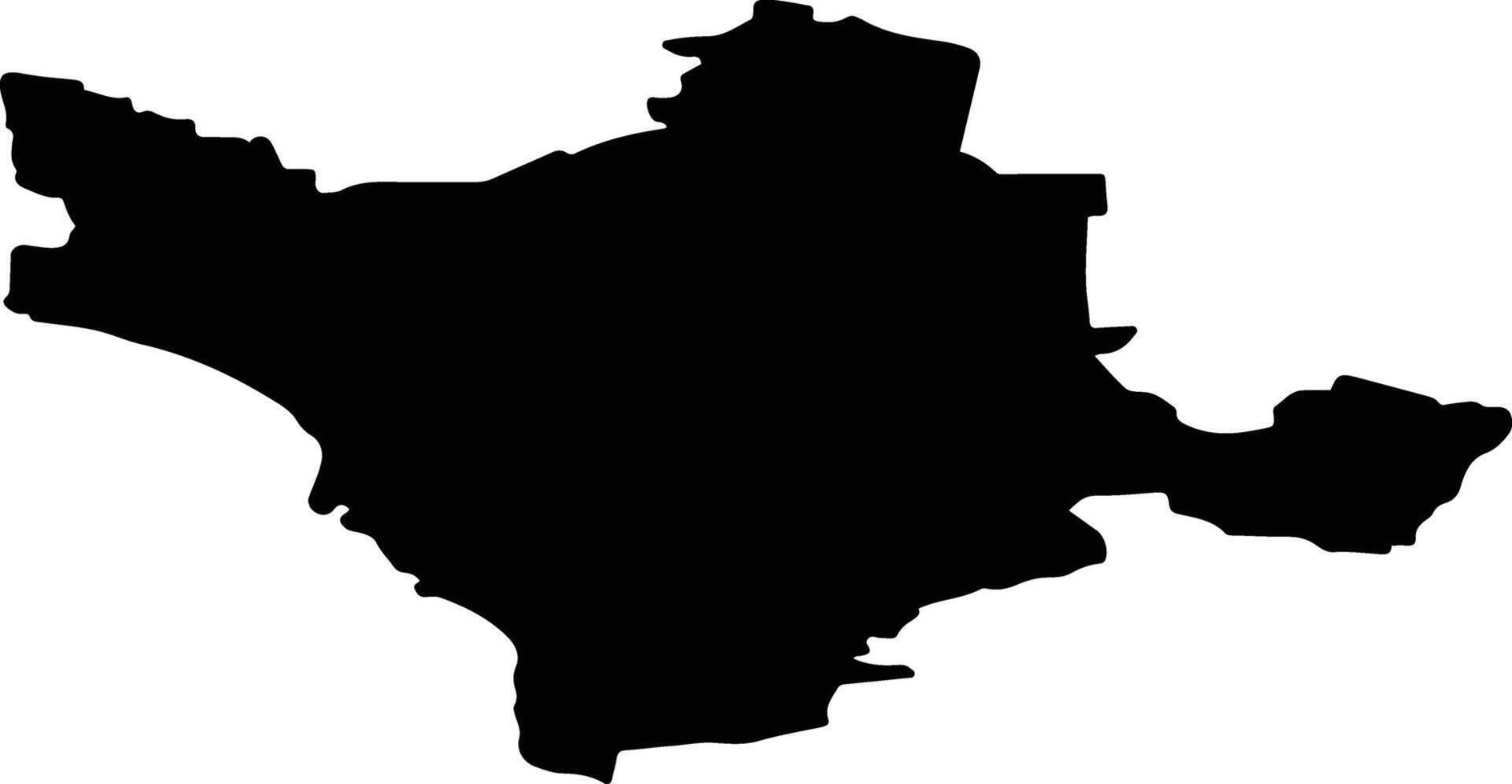 Aunus District Russia silhouette map vector
