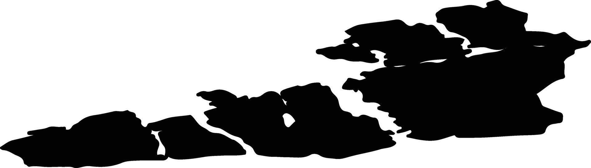 Aure nor Norway silhouette map vector