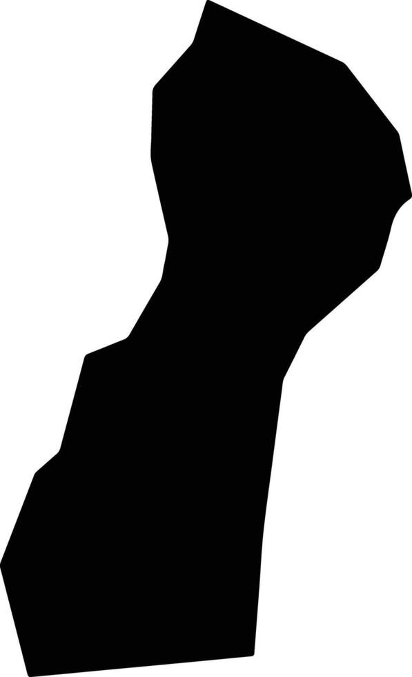 Aurendel Hill Saint Lucia silhouette map vector