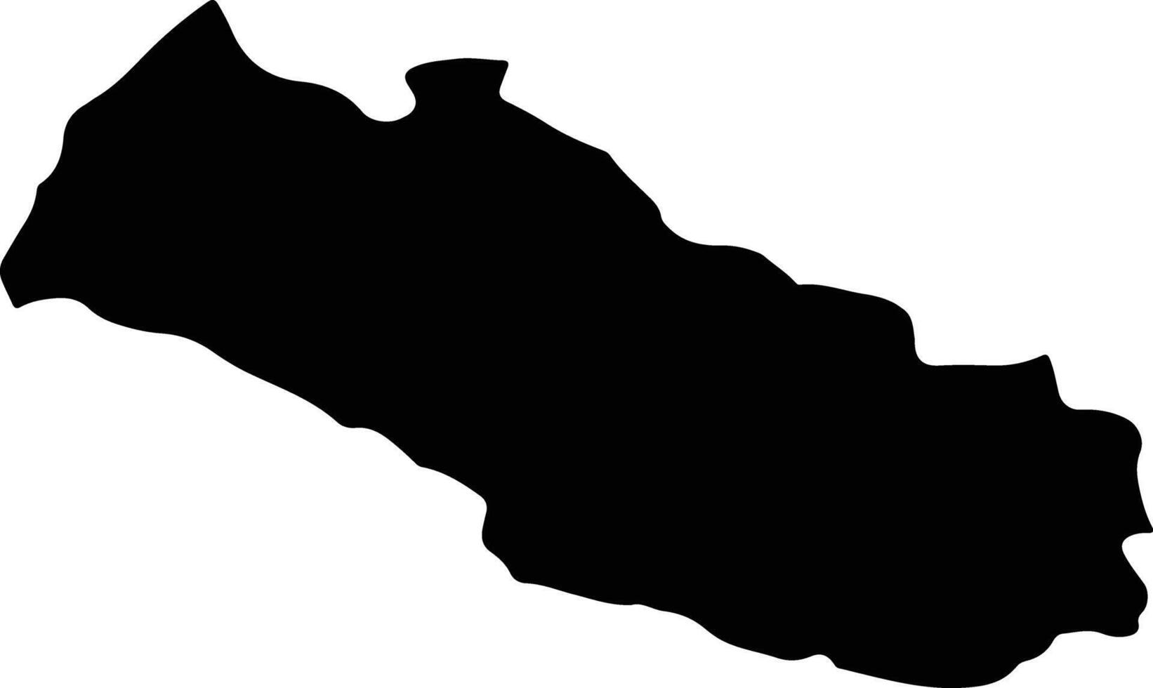 Avaj Iran silhouette map vector
