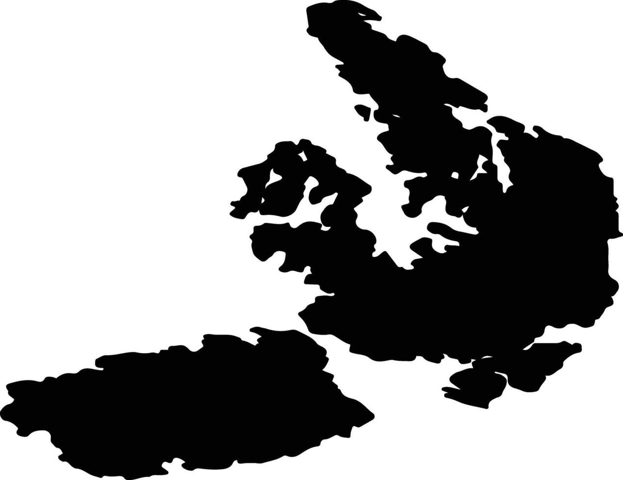 Austevoll nor Norway silhouette map vector