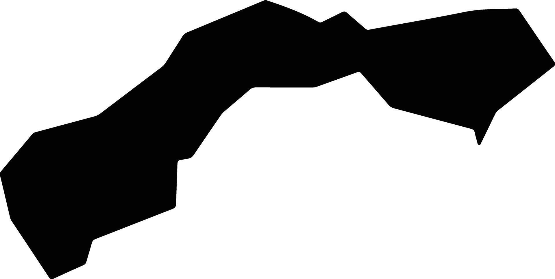 Auyo Nigeria silhouette map vector