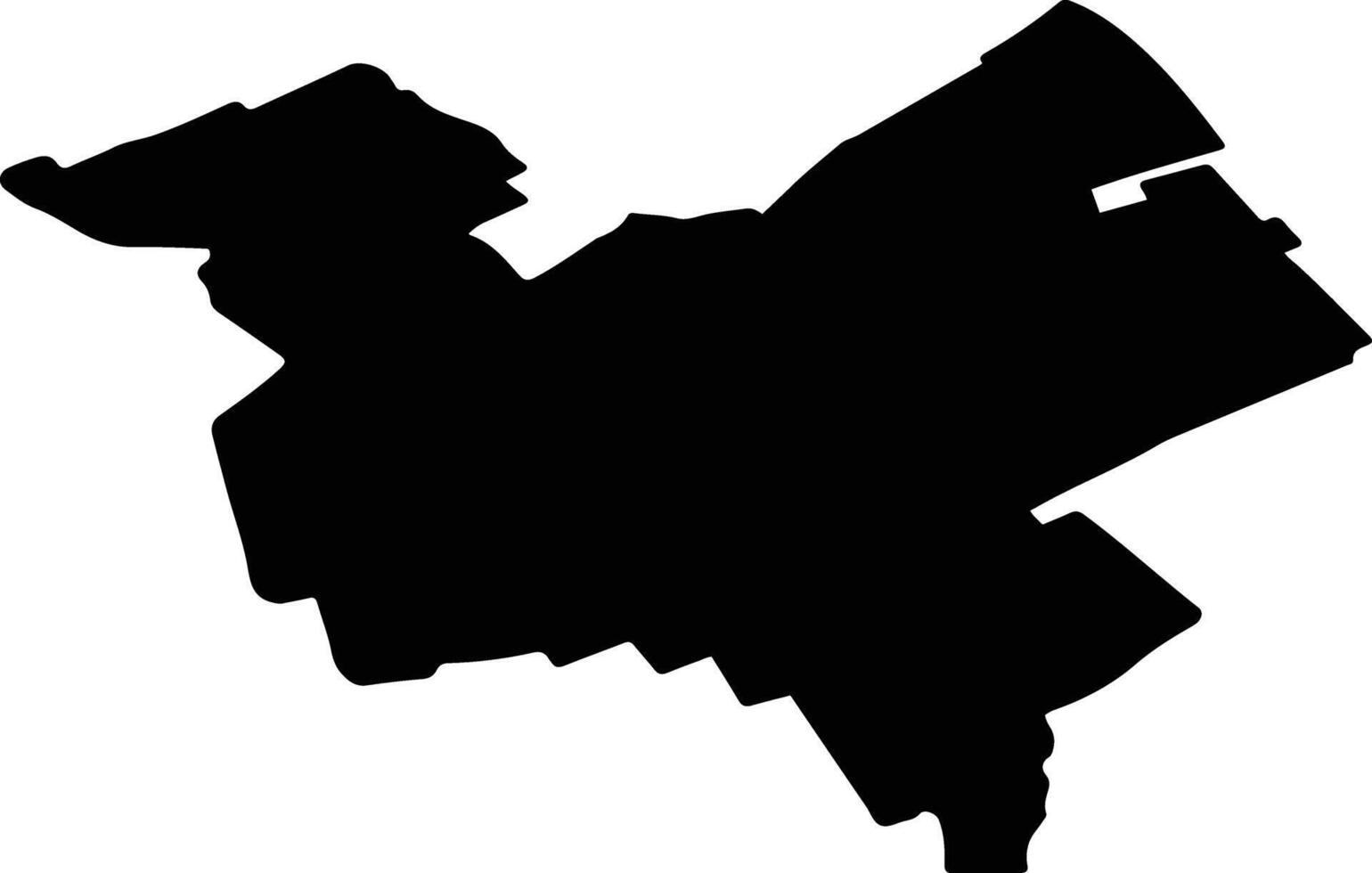 AVRAMENI Romania silhouette map vector