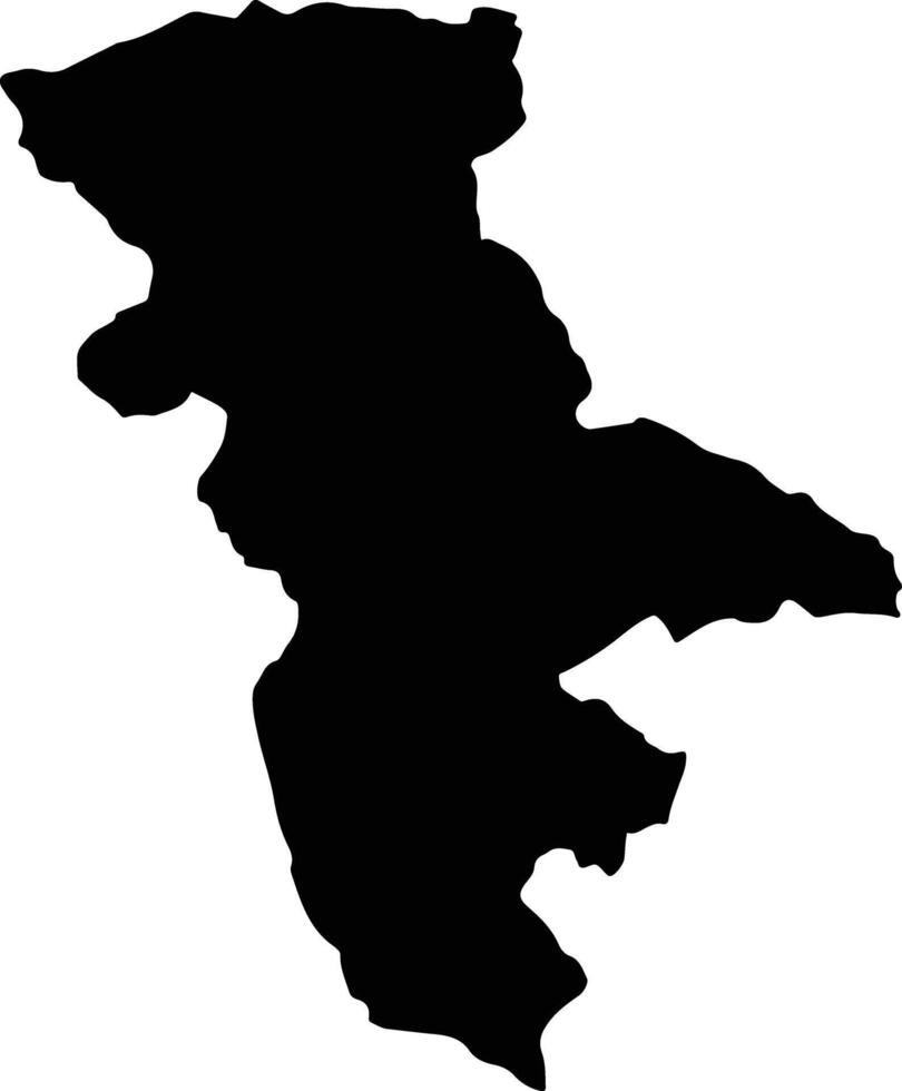 Awutu Senya Ghana silhouette map vector