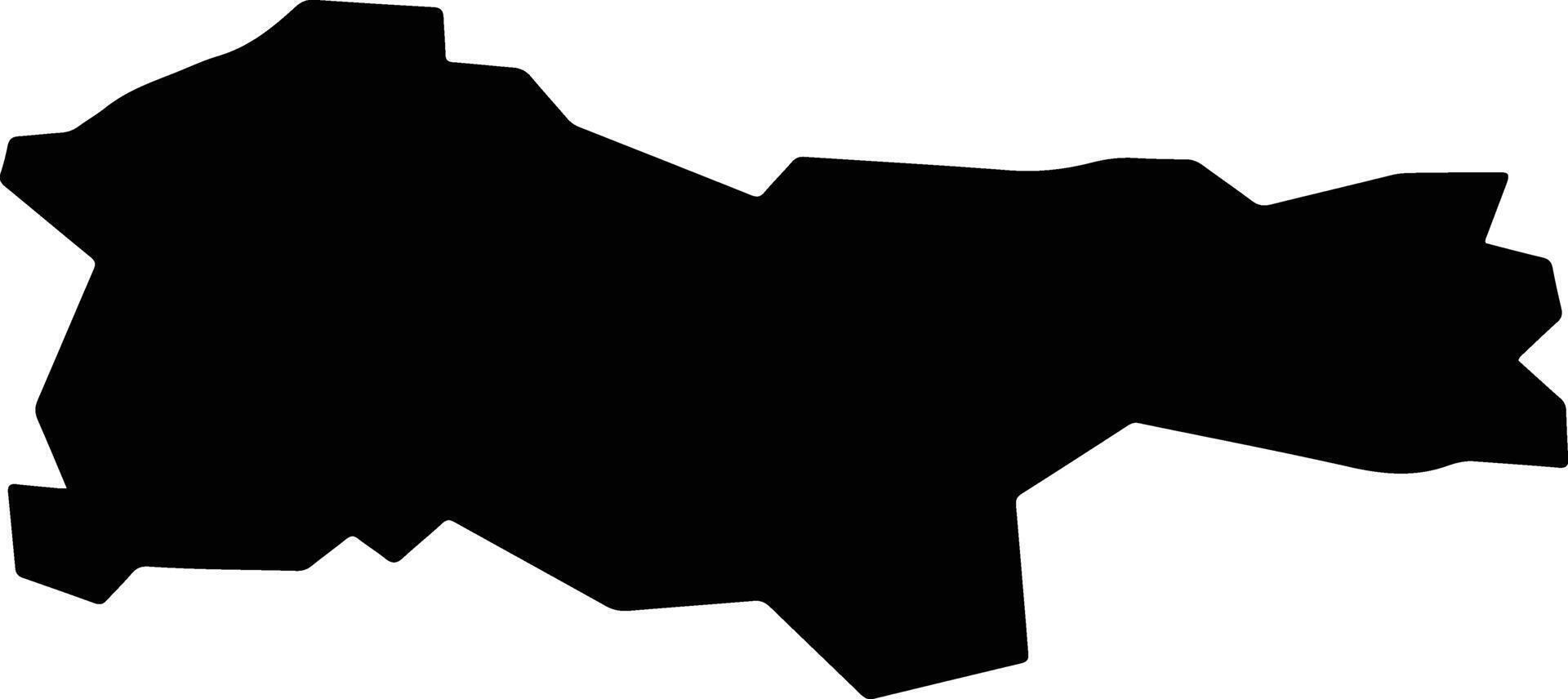 Ayagozskiy Kazakhstan silhouette map vector