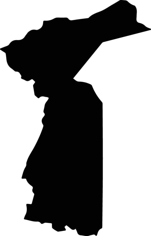 AYENE Equatorial Guinea silhouette map vector