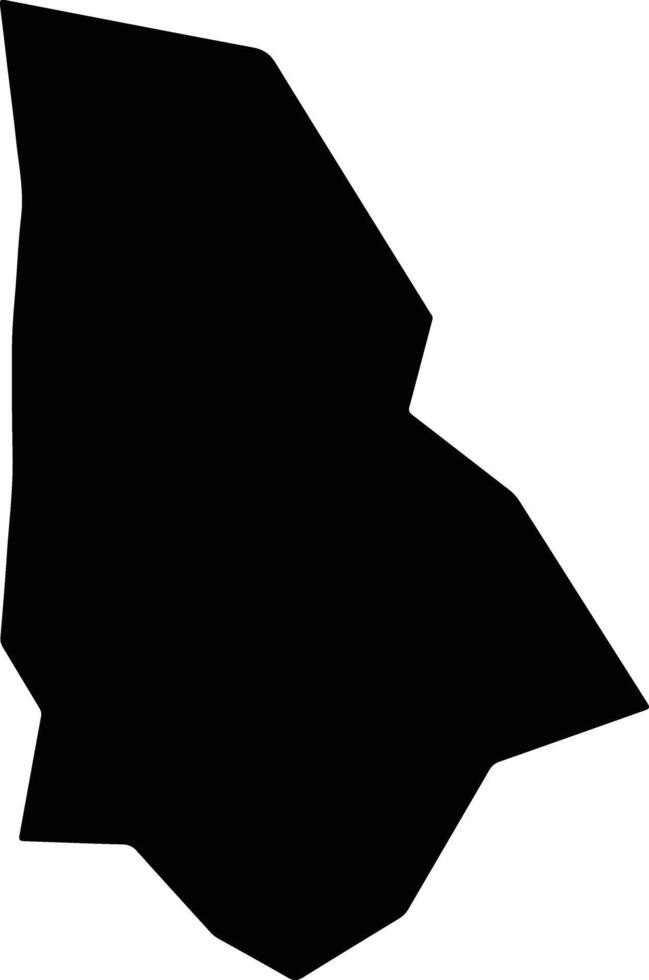 AYNABO Somalia silhouette map vector