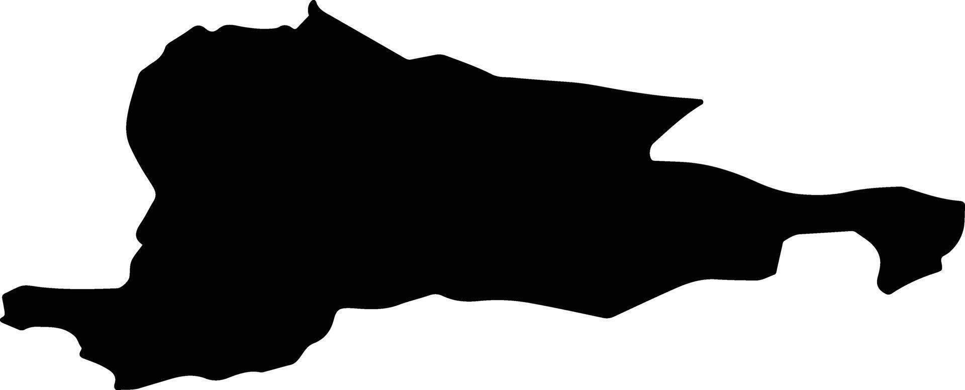 Ayni District Tajikistan silhouette map vector