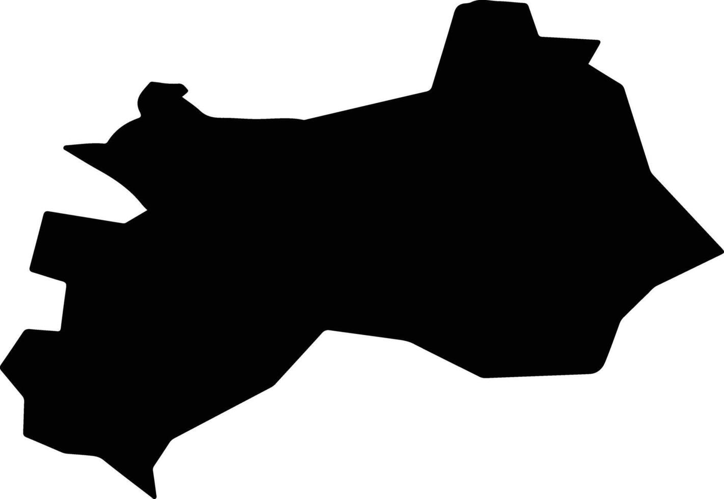 Aytekebiyskiy Kazakhstan silhouette map vector