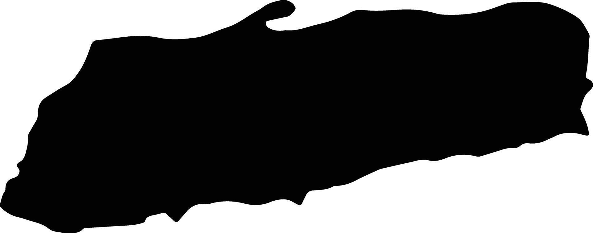Ayvacik Turkey silhouette map vector
