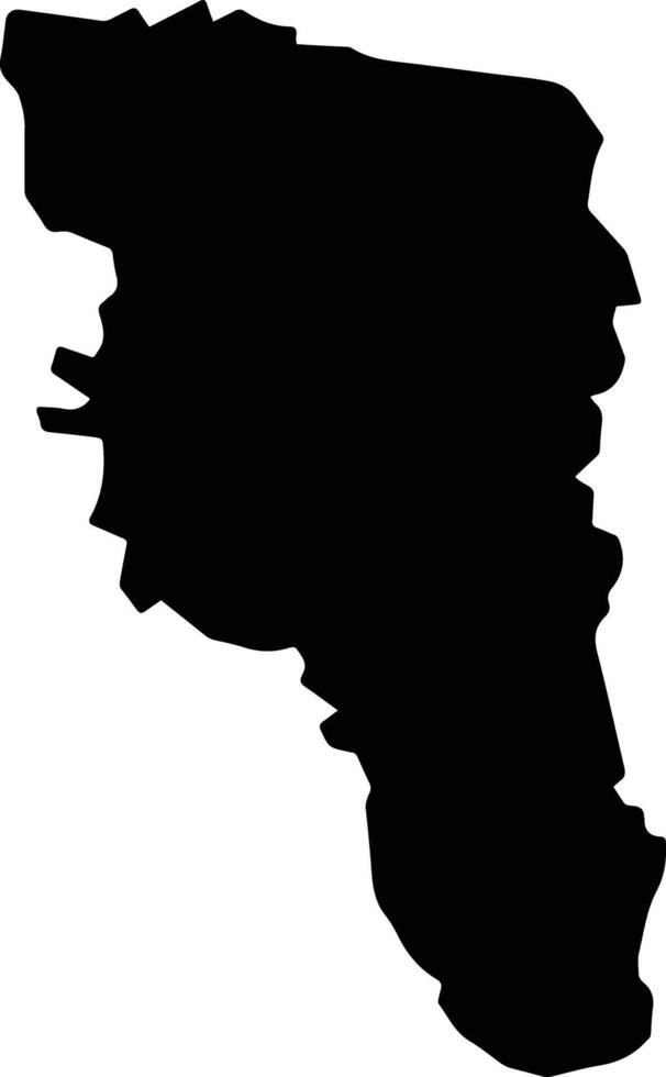 Ayotoxco de Guerrero Mexico silhouette map vector