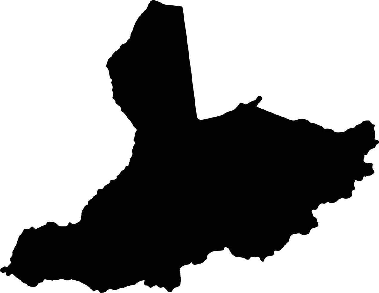 Azotey Paraguay silhouette map vector