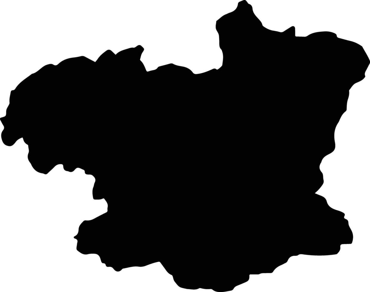 Ba Be Vietnam silhouette map vector