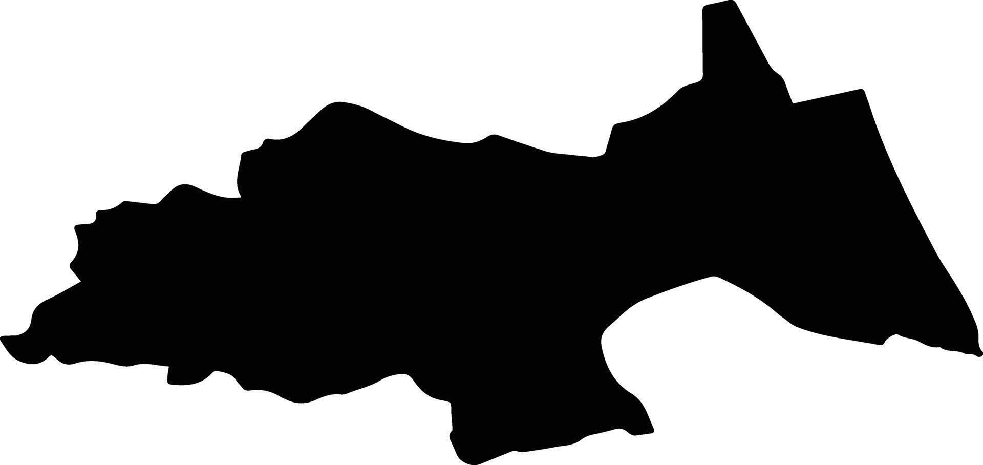 Ba Don Vietnam silhouette map vector