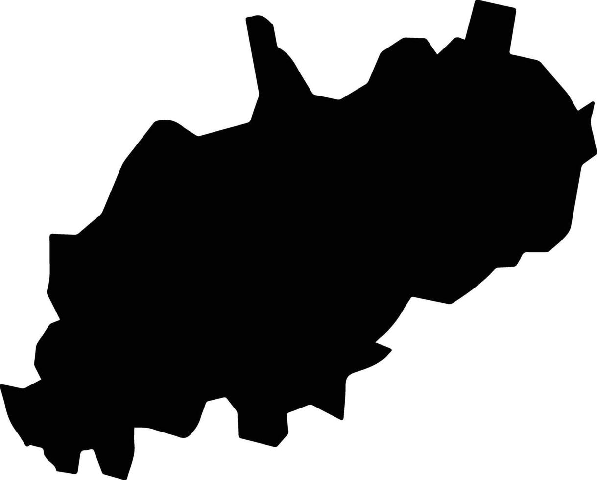 Ba Ria Vietnam silhouette map vector