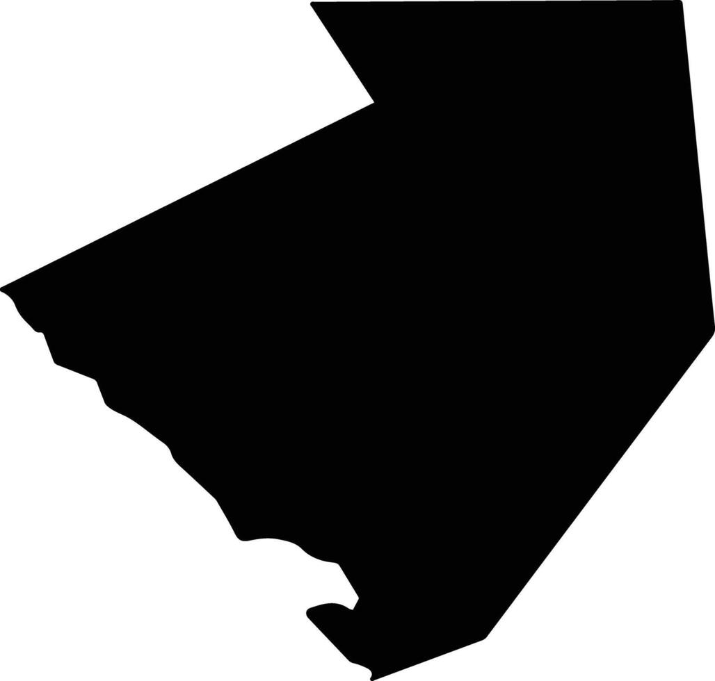 Bababe Mauritania silhouette map vector