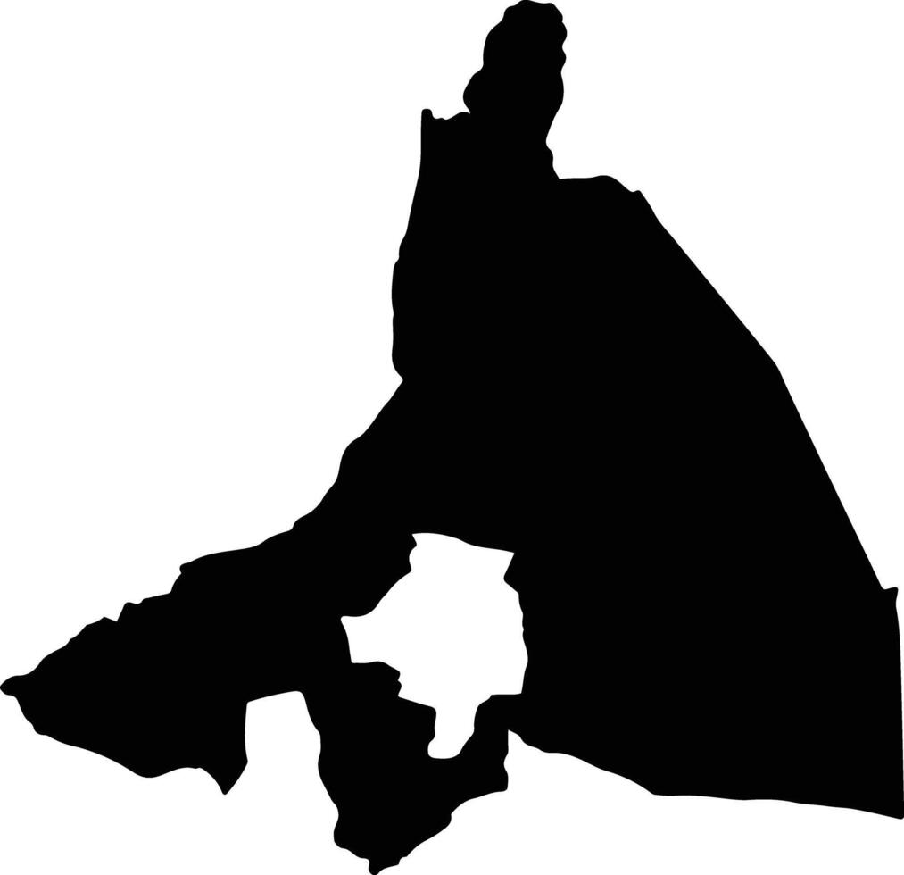Babati Tanzania silhouette map vector