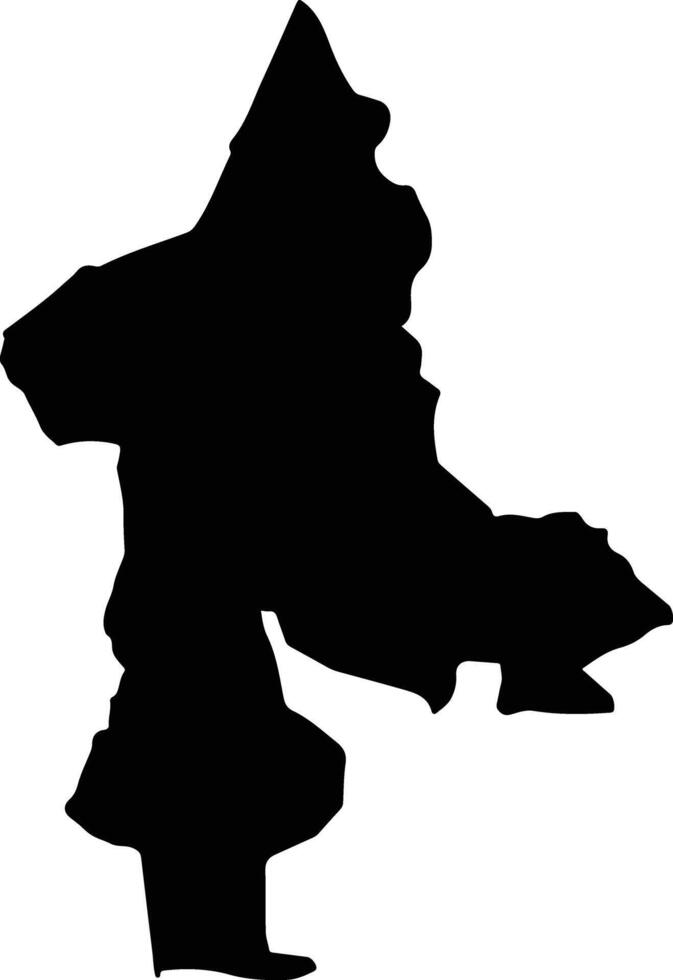 Baboua Central African Repu silhouette map vector