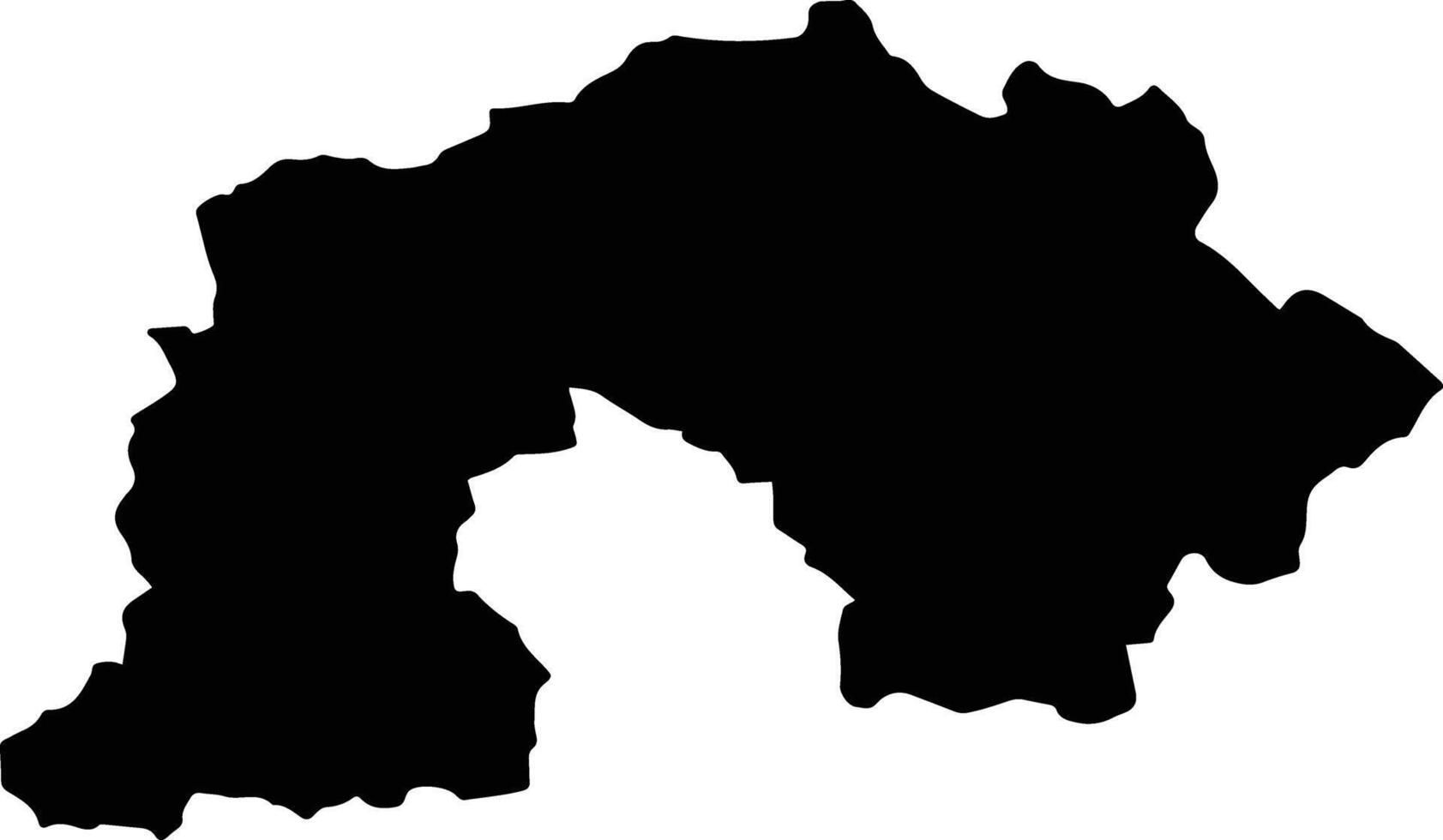 Bach Thong Vietnam silhouette map vector