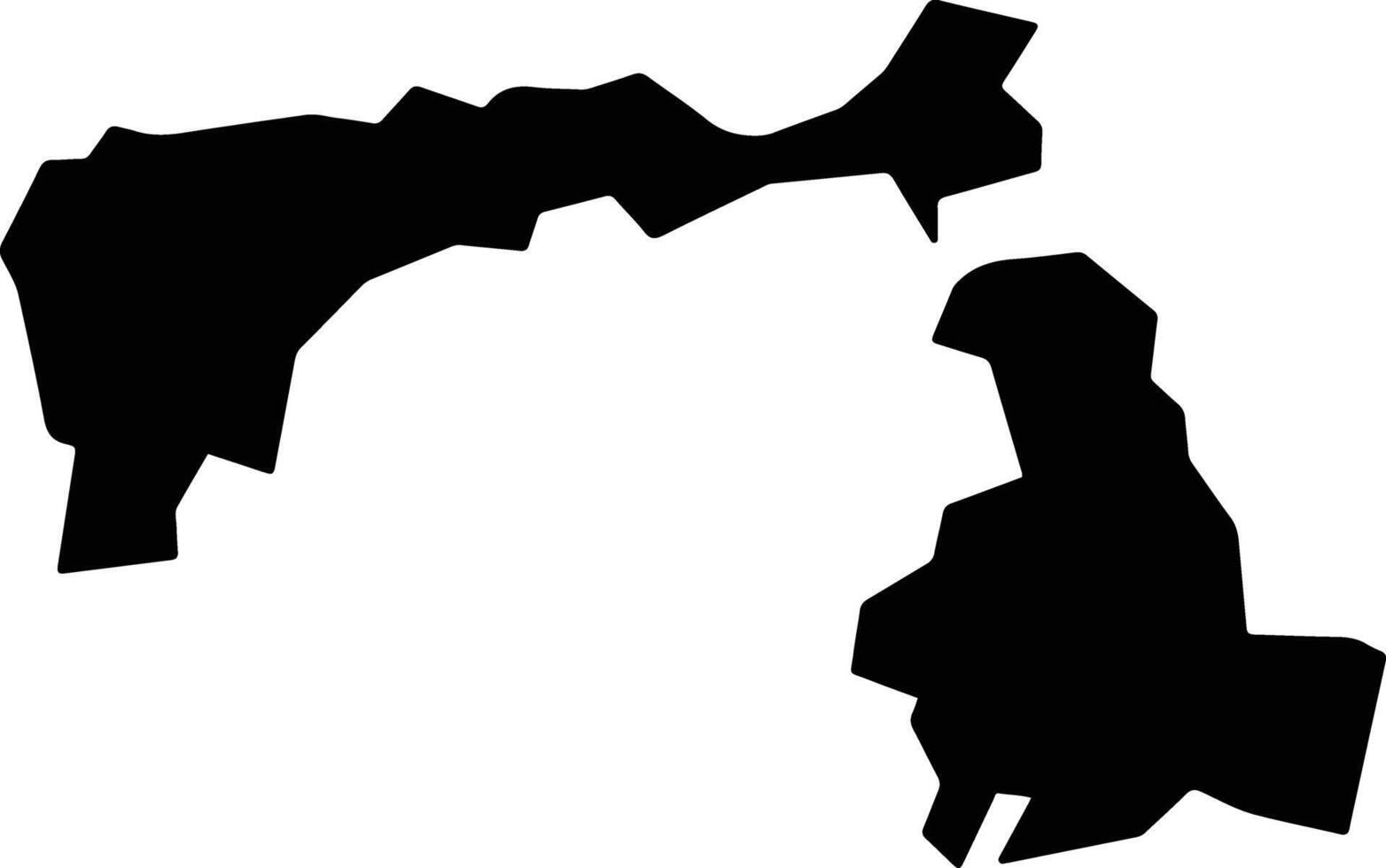 Bade Nigeria silhouette map vector