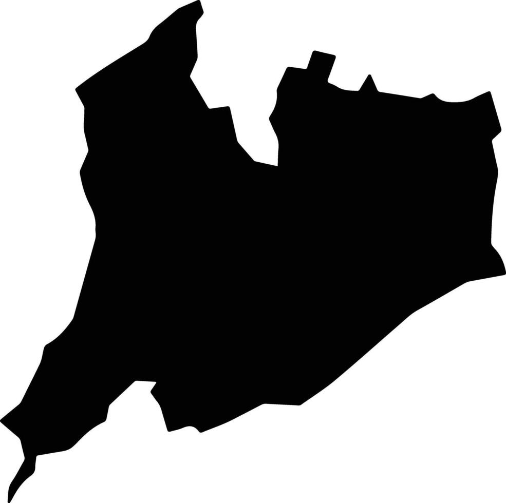 Bade District Taiwan silhouette map vector