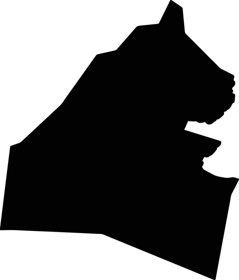 Badra Iraq silhouette map vector