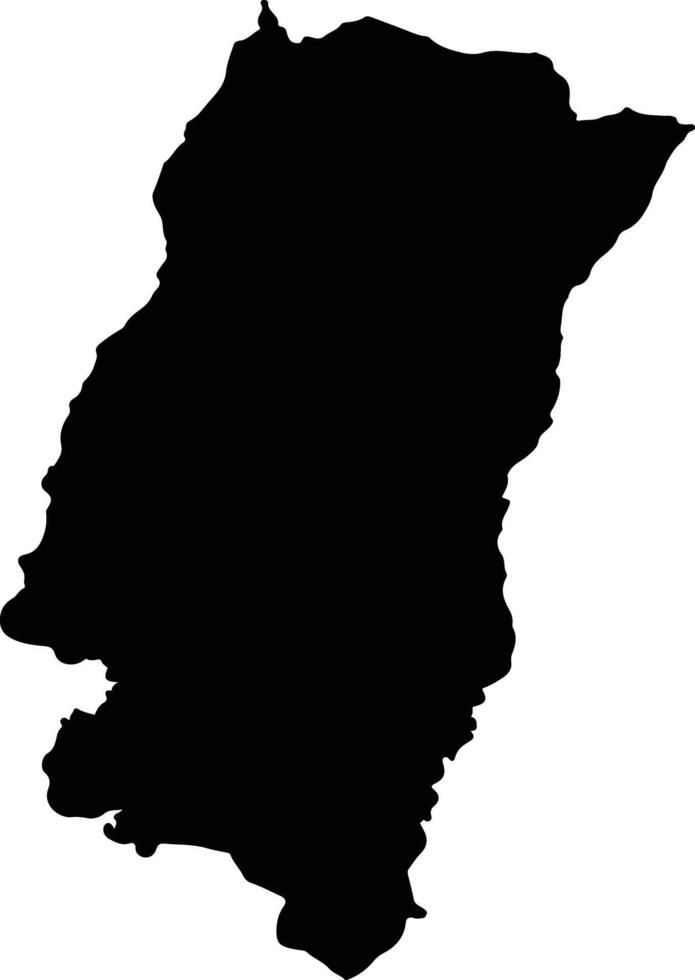 Bagaces Costa Rica silhouette map vector