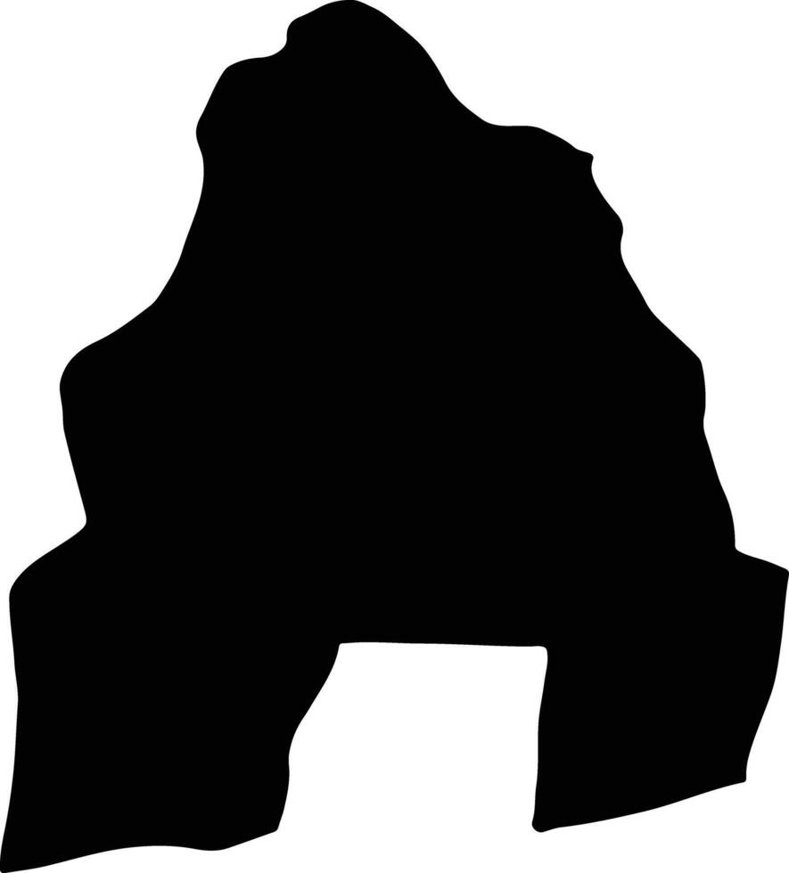 Baft Iran silhouette map vector