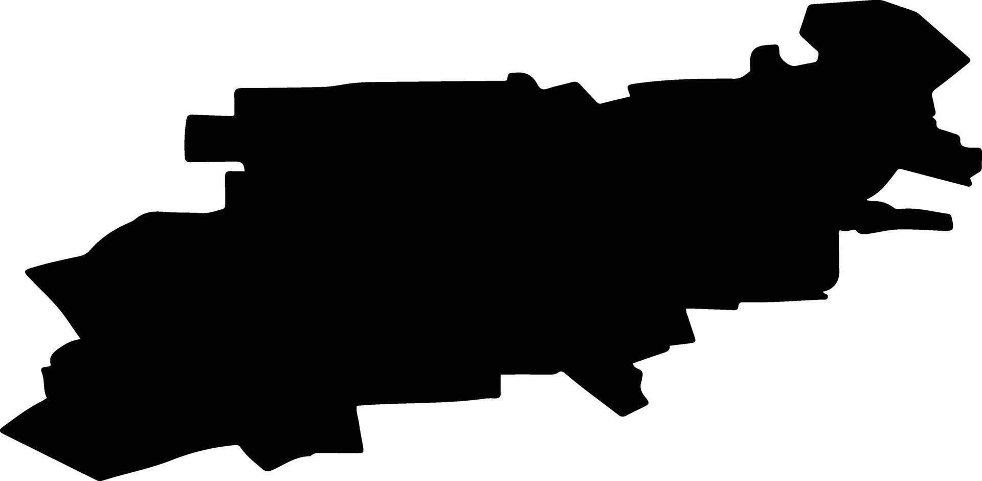 Bagansky District Russia silhouette map vector