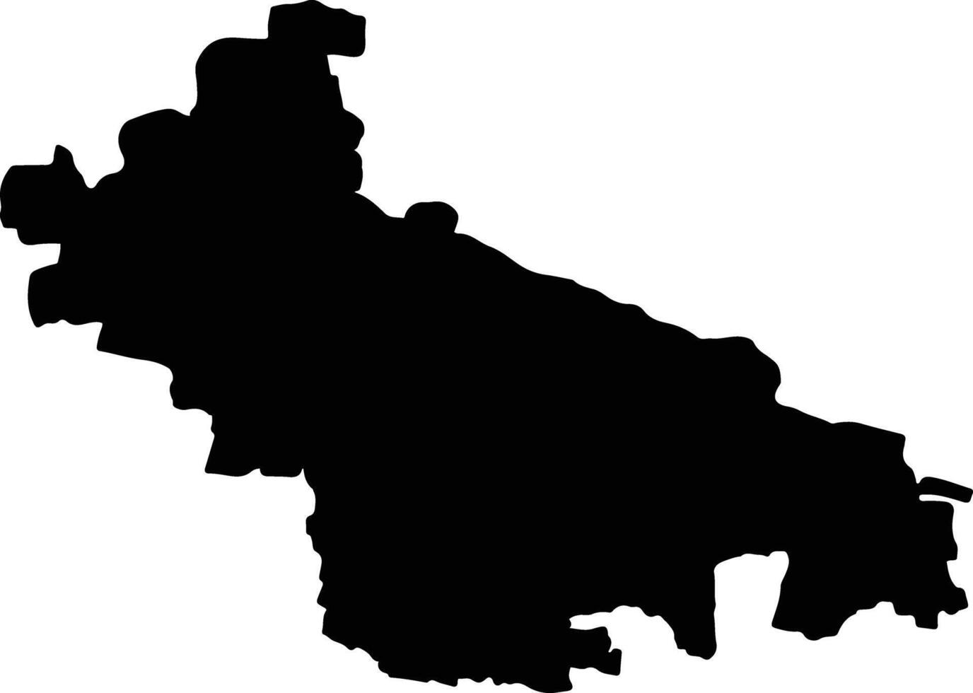 Bagalkot India silhouette map vector