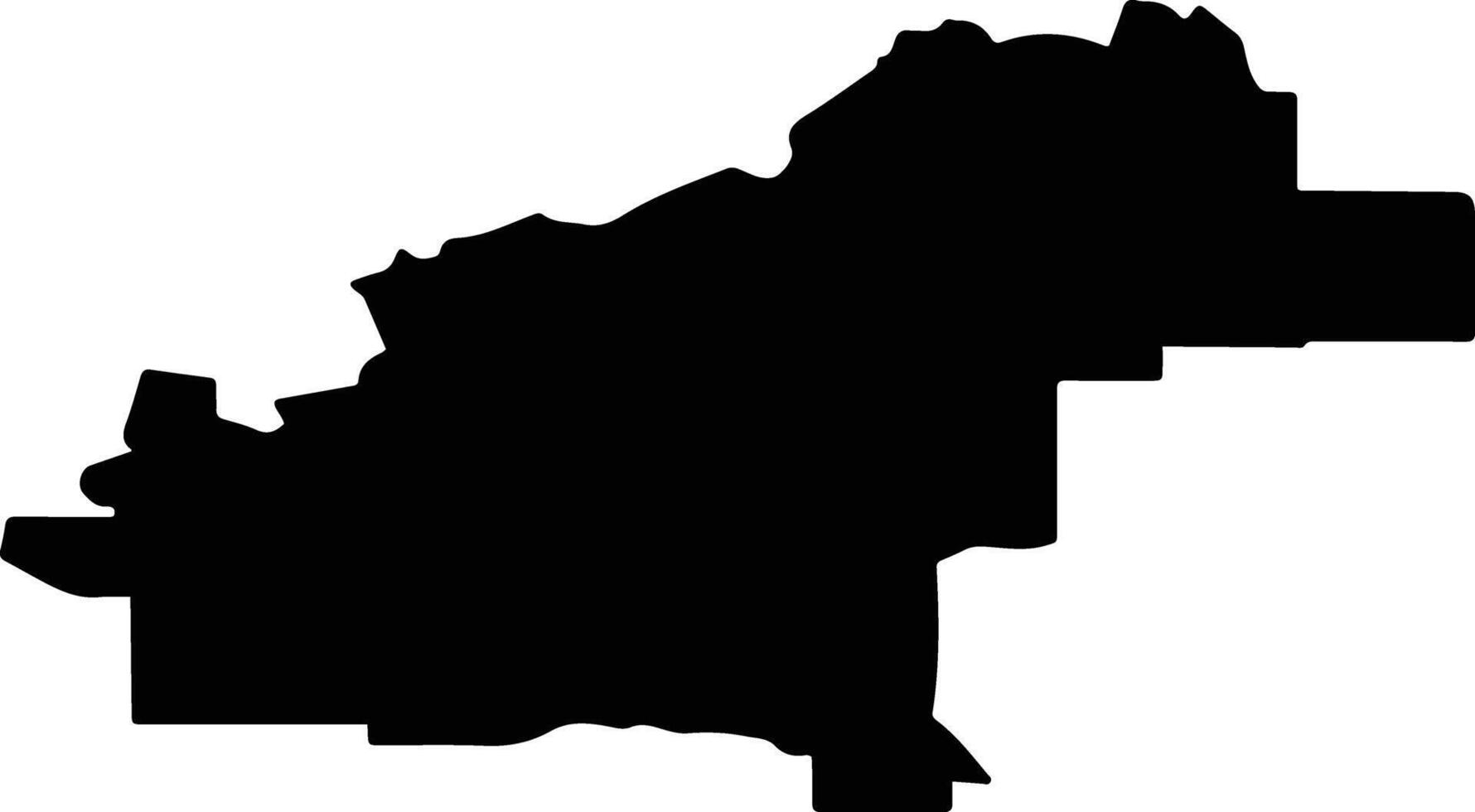 Bagayevsky District Russia silhouette map vector