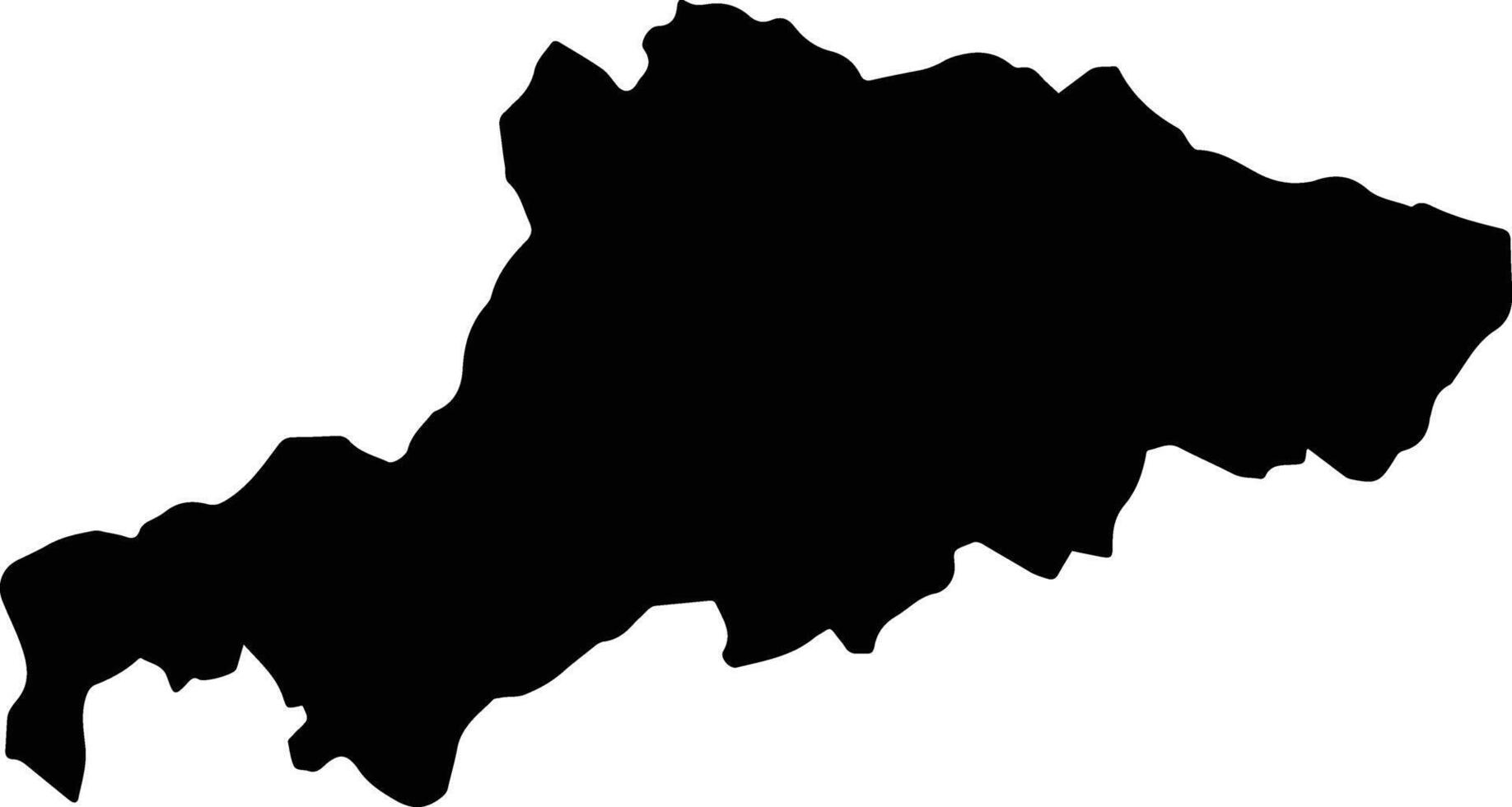 Bagata Democratic Republic silhouette map vector