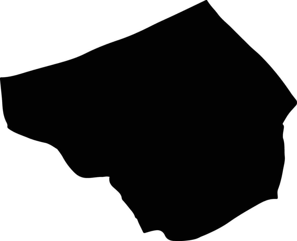 Bahabad Iran silhouette map vector