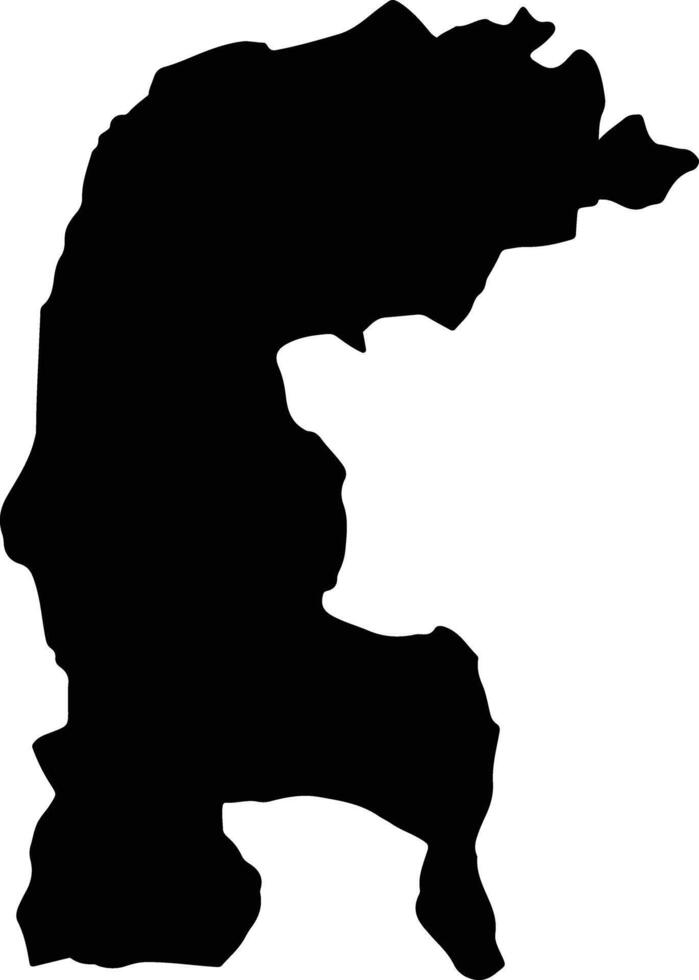 Bahi Tanzania silhouette map vector