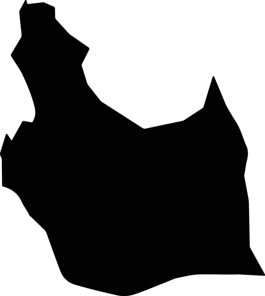 Bahr Al Arab Sudan silhouette map vector