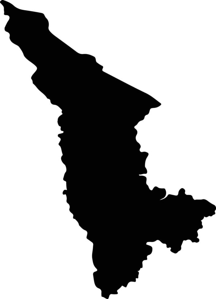 Bahraich India silhouette map vector