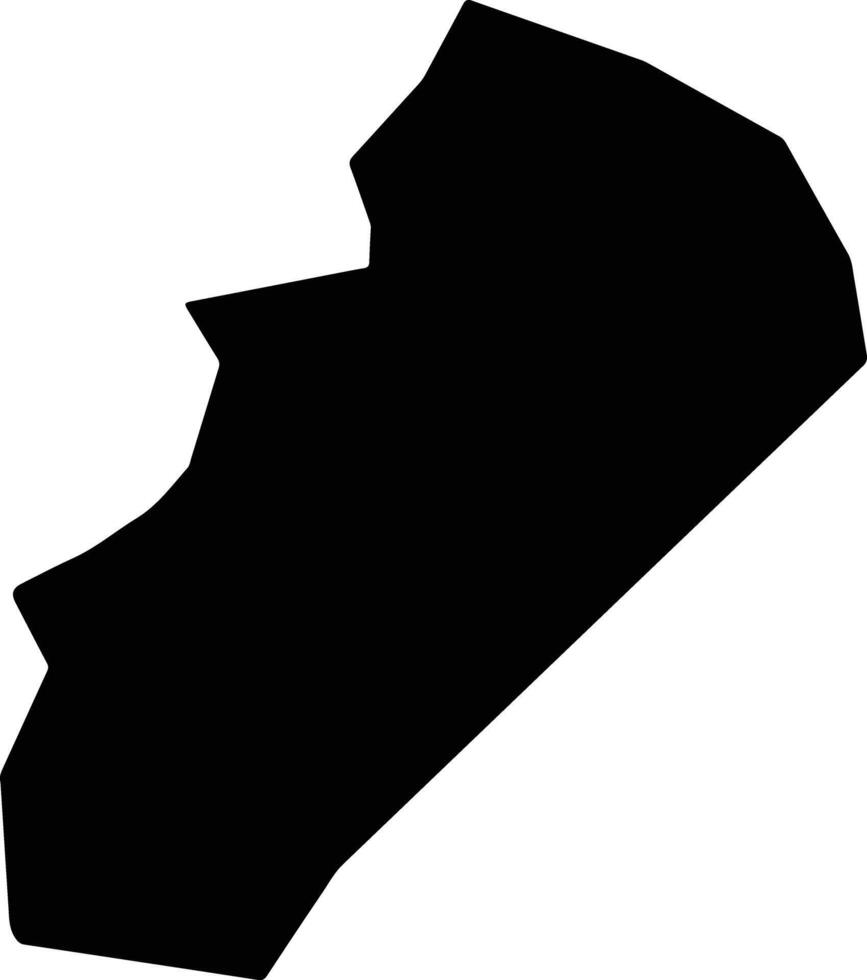 BAIDOA Somalia silhouette map vector