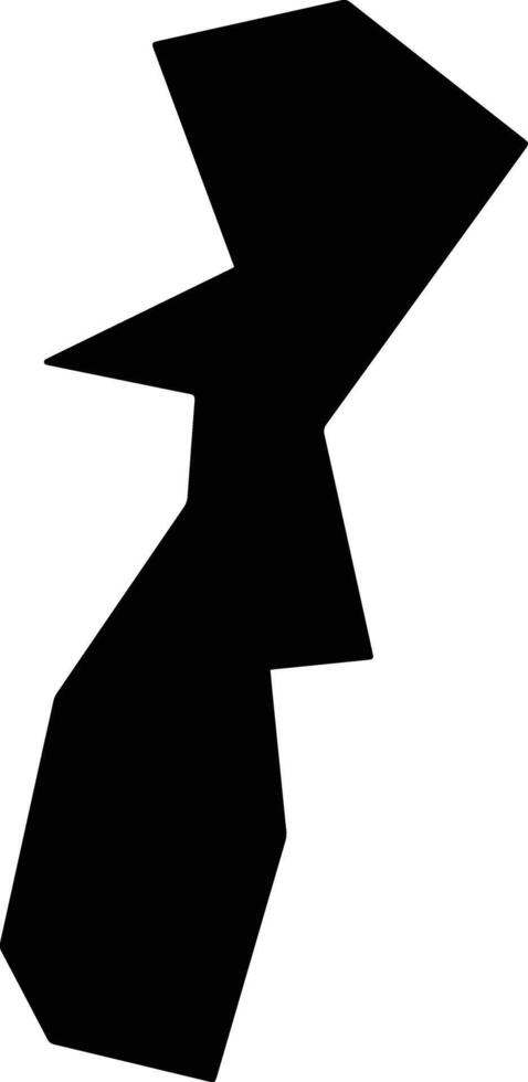 Bailangxian China silhouette map vector