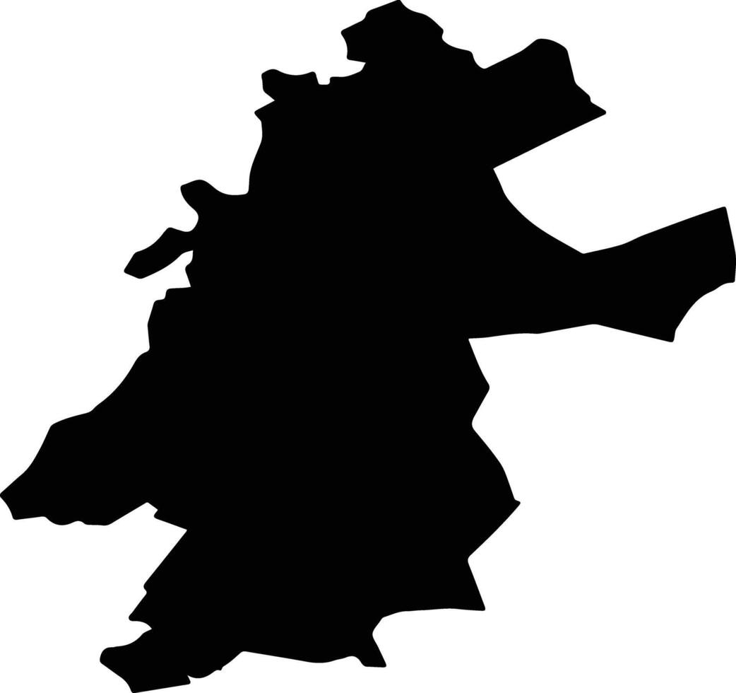 Baja Hungary silhouette map vector