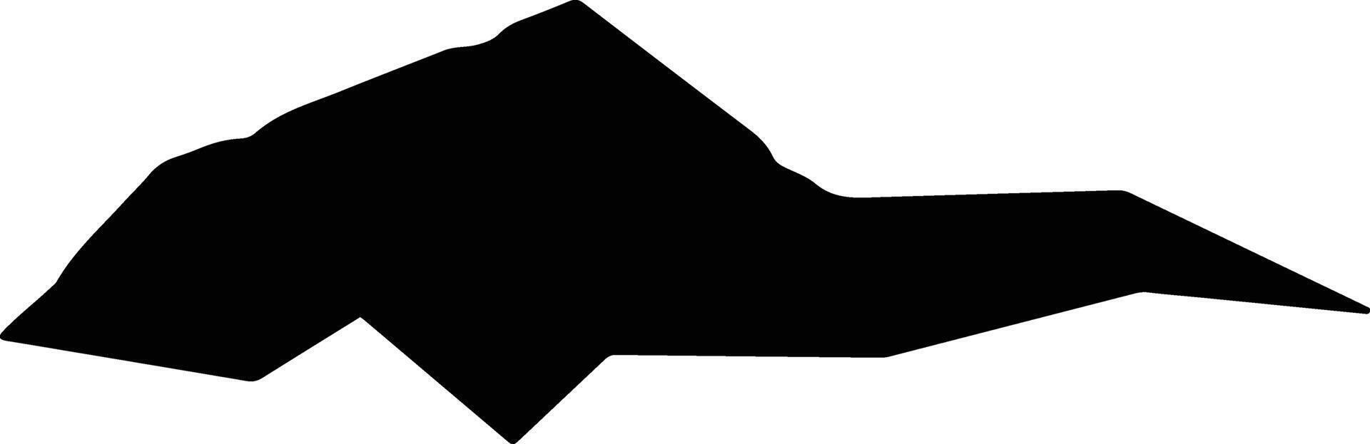 Bakau Gambia silhouette map vector