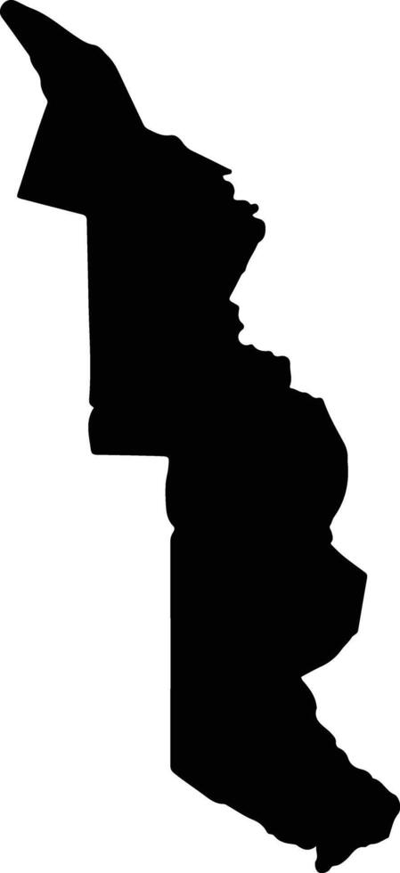Bakel Senegal silhouette map vector