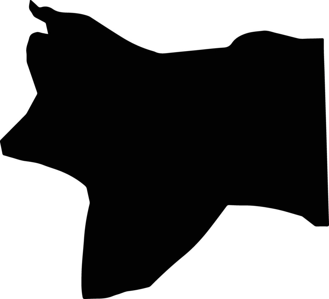 Bakil Al Mir Yemen silhouette map vector
