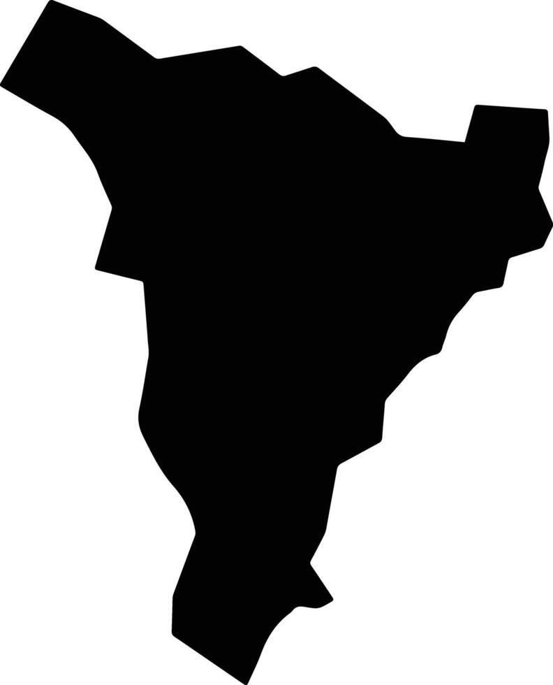 Bakura Nigeria silhouette map vector