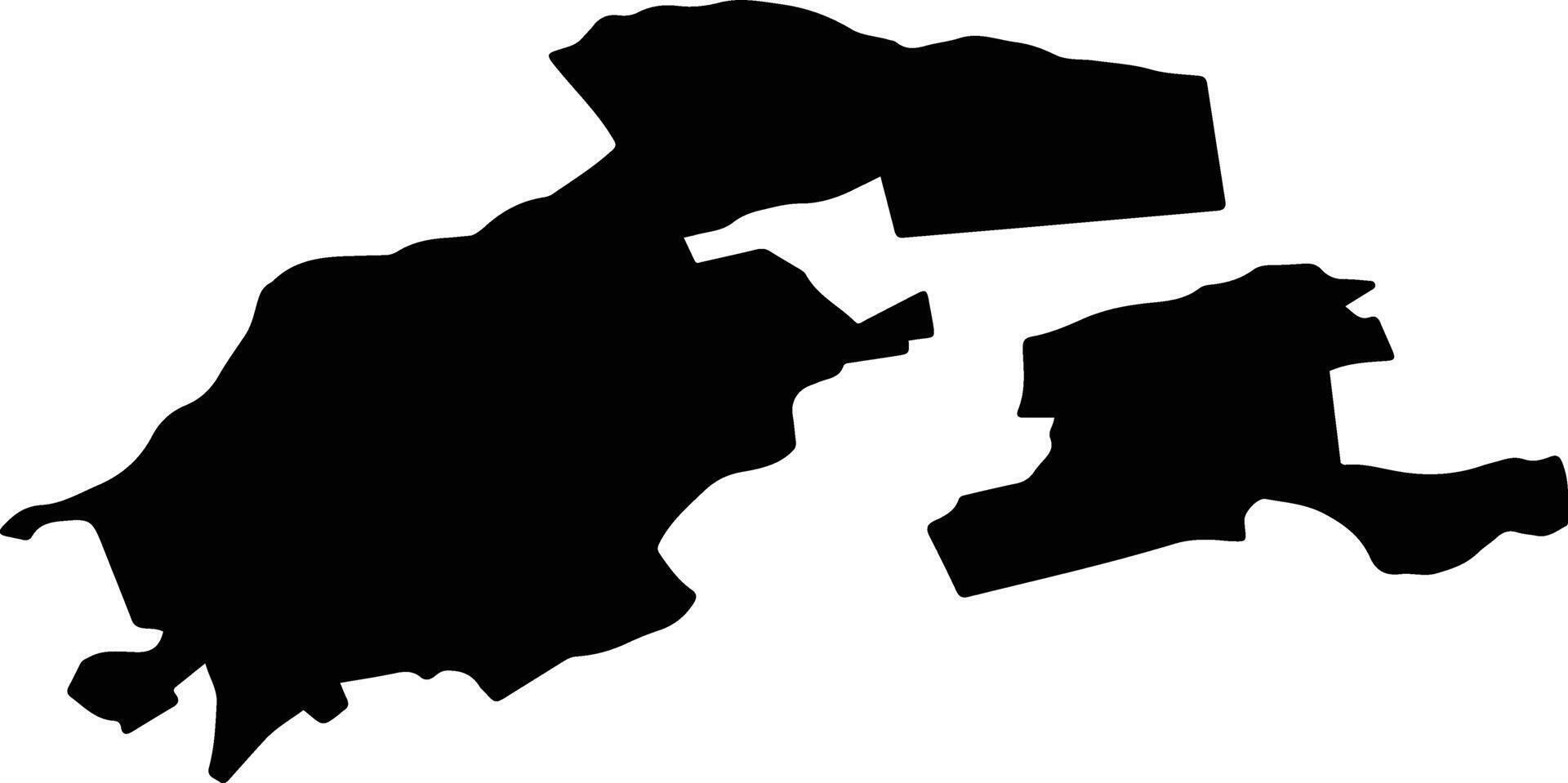Baksansky District Russia silhouette map vector
