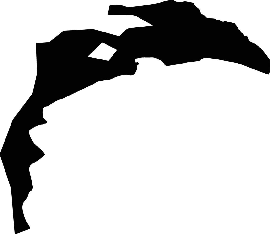 Baku City Azerbaijan silhouette map vector